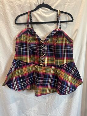 Torrid Plaid Babydoll Tank Size 2